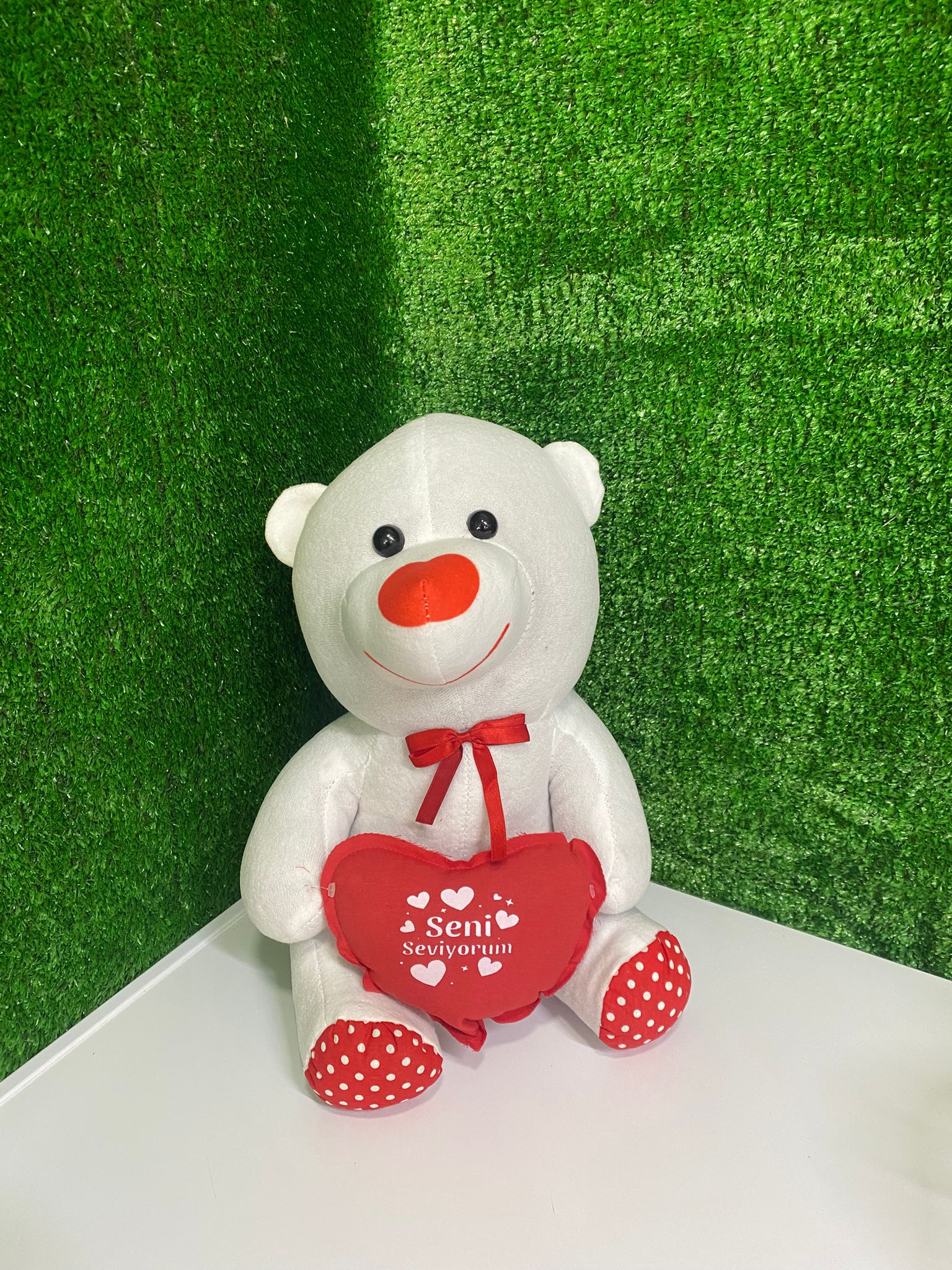 Seni Seviyorum Kalpli Peluş Ayıcık